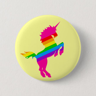 COREY TIJGER 1980s RETRO OUD EENHOORN REGENBOOG Ronde Button 5,7 Cm