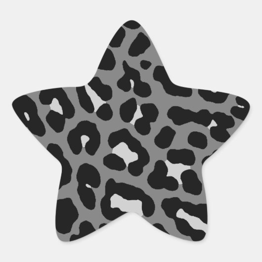 Corey Tijger 80s Luipaardvlekken (Grijs) Ster Sticker (Voorkant)