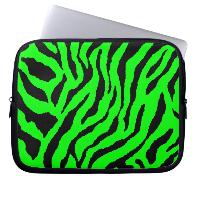 Corey Tijger 80s Neon Tijgerprint Laptop Sleeve (Voorkant)
