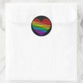 Corey Tijger 80s Regenboog Streep Hart Stickers (Tas)