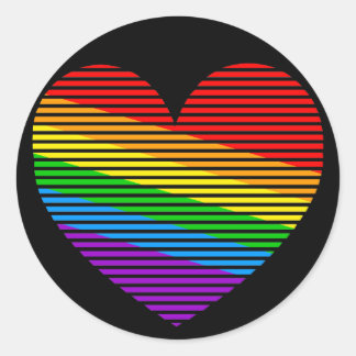 Corey Tijger 80s Regenboog Streep Hart Stickers