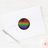 Corey Tijger 80s Regenboog Streep Hart Stickers (Envelop)
