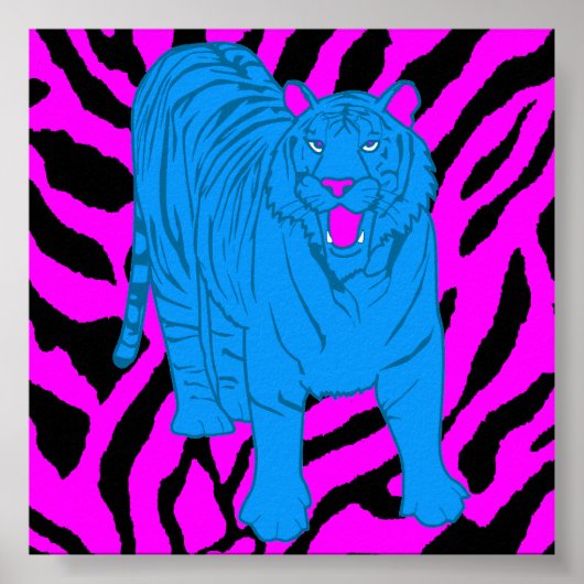 Corey Tijger 80s Retro Growsende Tijger Poster (Voorkant)