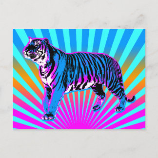 Corey Tijger 80s Retro Tijger Rijzende Zon Briefkaart