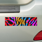 Corey Tijger 80s Spatverf Tijgerstrepen Bumpersticker (Op auto)