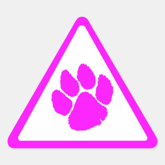 Corey Tijger 80s Tijgerklauw Driehoek Sticker (Voorkant)