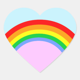 Corey Tijger 80s Vintage Stijl Regenboog Hart Sticker