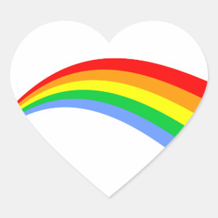 Corey Tijger 80s Vintage Stijl Regenboog Hart Sticker