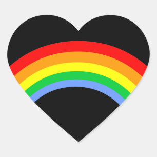 Corey Tijger 80s Vintage Stijl Regenboog Hart Sticker