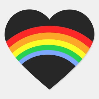 Corey Tijger 80s Vintage Stijl Regenboog Hart Sticker