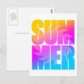 Corey Tijger 80s Zomer Zon Briefkaart (Voorkant / Achterkant)