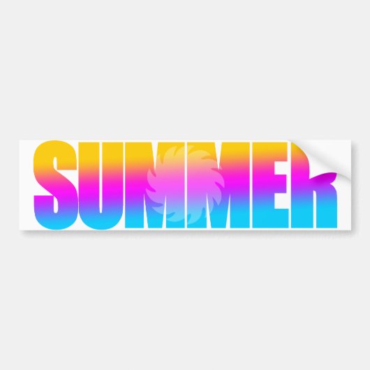 Corey Tijger 80s Zomer Zon Bumpersticker (Voorkant)