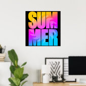 Corey Tijger 80s Zomer Zon Poster (Thuiskantoor)