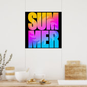 Corey Tijger 80s Zomer Zon Poster (Keuken)