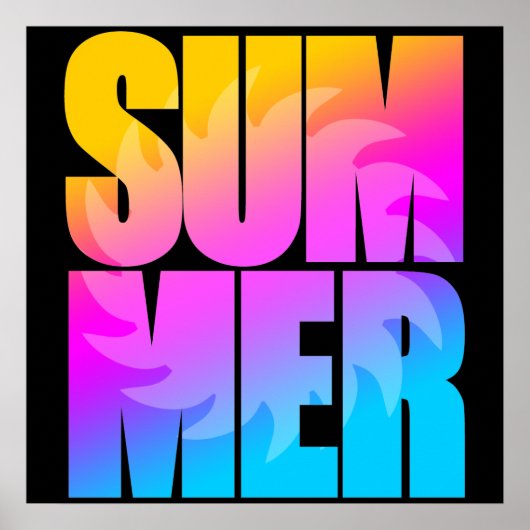 Corey Tijger 80s Zomer Zon Poster (Voorkant)