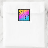 Corey Tijger 80s Zomer Zon Vierkante Sticker (Tas)