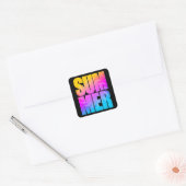 Corey Tijger 80s Zomer Zon Vierkante Sticker (Envelop)