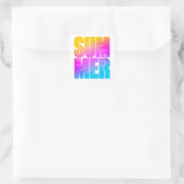 Corey Tijger 80s Zomer Zon Vierkante Sticker (Tas)