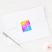 Corey Tijger 80s Zomer Zon Vierkante Sticker (Envelop)