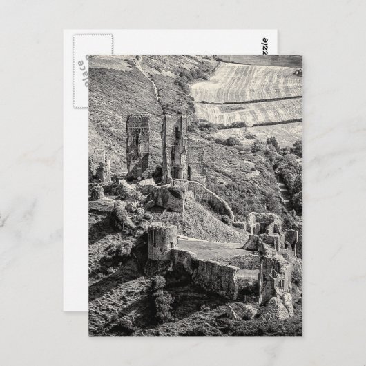 Corfe Castle Briefkaart (Voorkant / Achterkant)