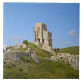 Corfe Castle, Corfe, Dorset, Engeland Tegeltje (Voorkant)