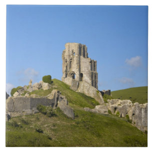 Corfe Castle, Corfe, Dorset, Engeland Tegeltje