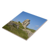 Corfe Castle, Corfe, Dorset, Engeland Tegeltje (Zijkant)