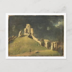 Corfe Castle, Dorset, 1764 (olie op doek) Briefkaart