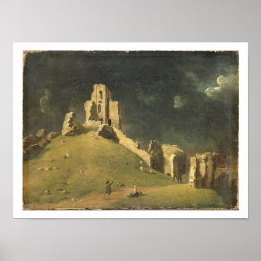 Corfe Castle, Dorset, 1764 (olie op doek) Poster (Voorkant)