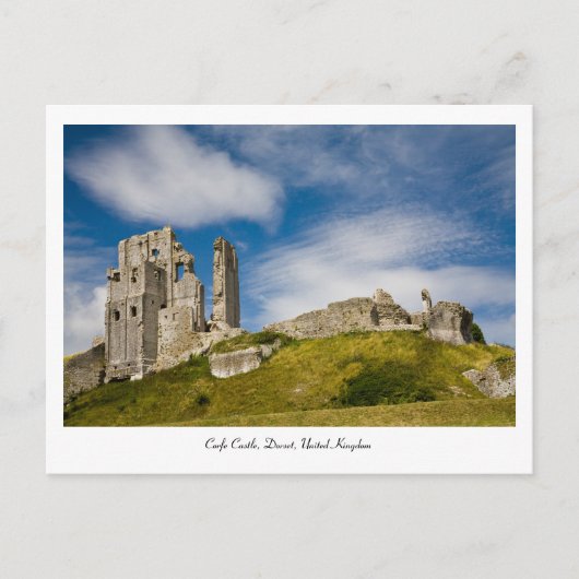 Corfe Castle, Dorset, Briefkaart Verenigd Koninkri (Voorkant)