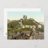Corfe Castle, Isle of Purbeck, Dorset c.1895 Briefkaart (Voorkant / Achterkant)