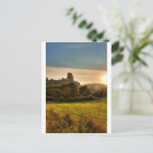 Corfe Castle Sunrise Briefkaart (Staand voorkant)