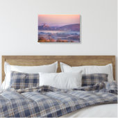 Corfe Castle Sunrise Canvas Afdruk (Insitu (Slaapkamer))