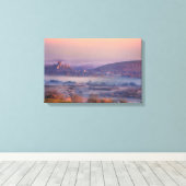 Corfe Castle Sunrise Canvas Afdruk (Insitu (Houten vloer))