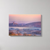 Corfe Castle Sunrise Canvas Afdruk (Voorkant)
