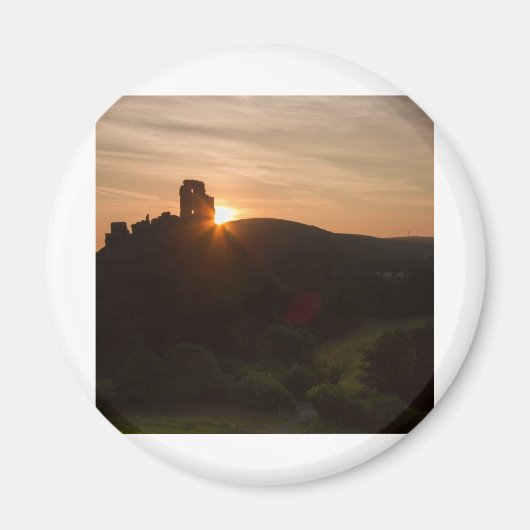 Corfe Castle Sunrise Magneet (Voorkant)