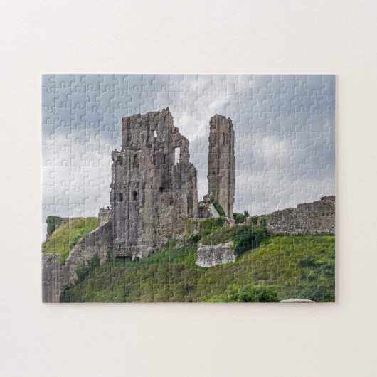 Corfe Castle uitzicht puzzle Legpuzzel (Horizontaal)