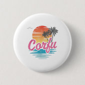 Corfu _1 ronde button 5,7 cm (Voorkant)