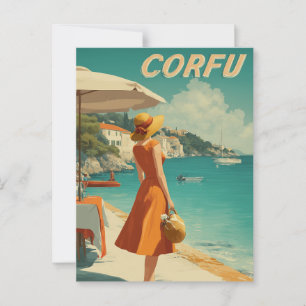 Corfu 50s vintage briefkaart