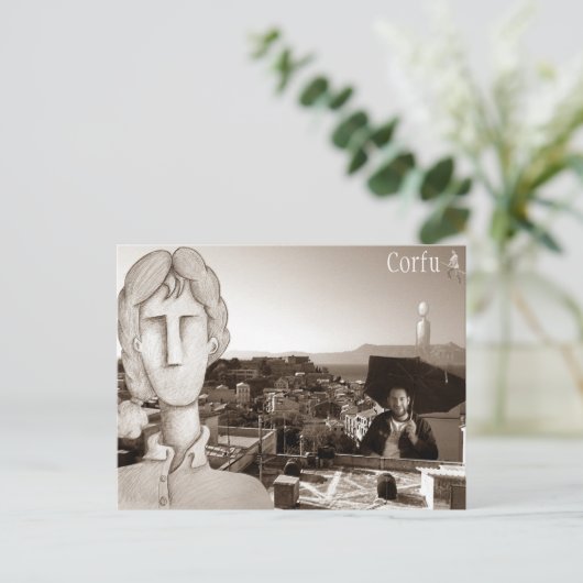 Corfu briefkaart (Staand voorkant)