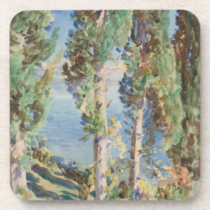 Corfu-cipressen door John Singer Sargent Bier Onderzetter