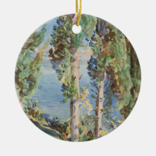Corfu-cipressen door John Singer Sargent Keramisch Ornament