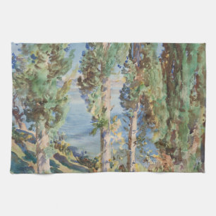 Corfu-cipressen door John Singer Sargent Theedoek