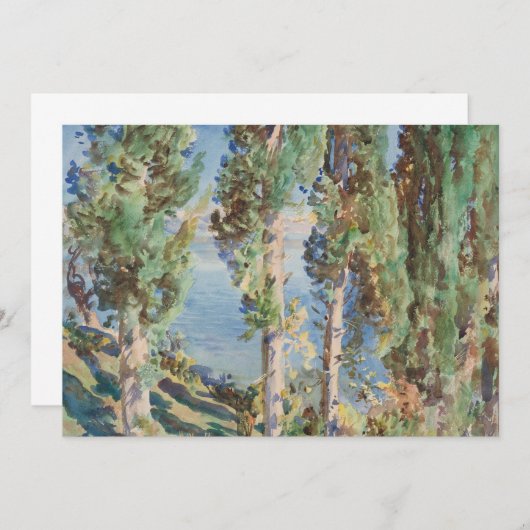Corfu Cypresses van John Singer Sargent (Voorkant / Achterkant)