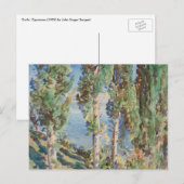 Corfu Cypresses van John Singer Sargent Briefkaart (Voorkant / Achterkant)