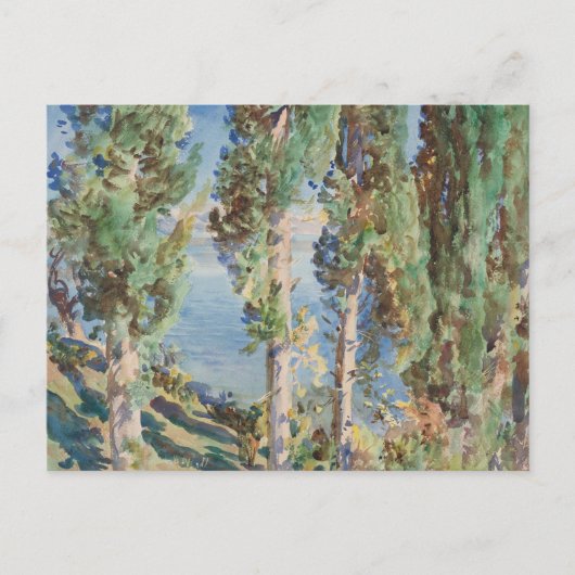 Corfu Cypresses van John Singer Sargent Briefkaart (Voorkant)