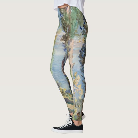 Corfu Cypresses van John Singer Sargent Leggings (Links)
