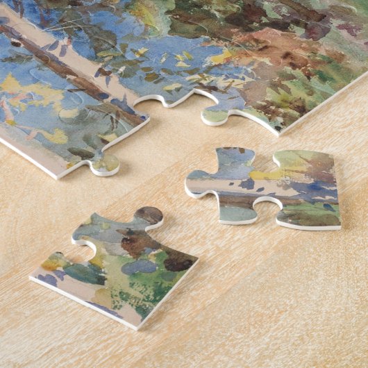 Corfu Cypresses van John Singer Sargent Legpuzzel (Zijkant)