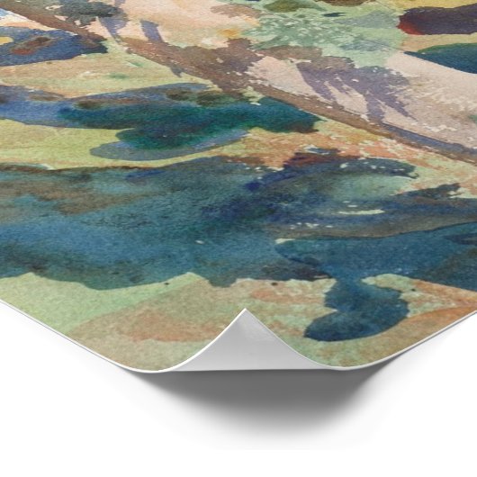 Corfu Cypresses van John Singer Sargent Poster (Hoek)