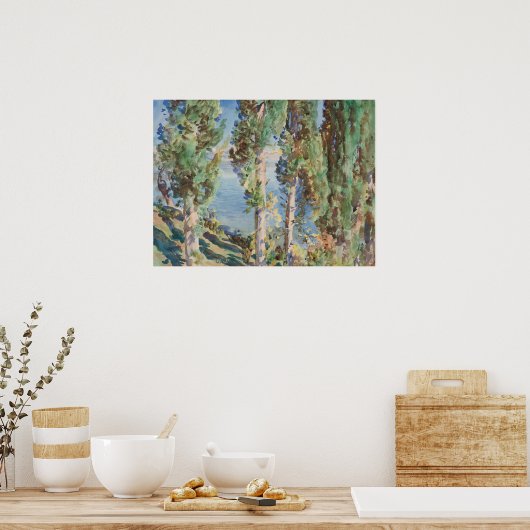 Corfu Cypresses van John Singer Sargent Poster (Keuken)